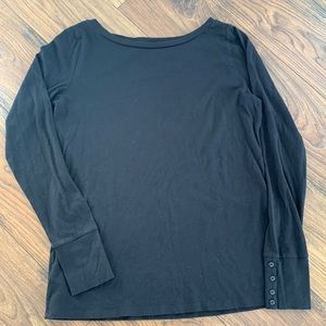 Women’s Black LOFT Long Sleeve T-shirt